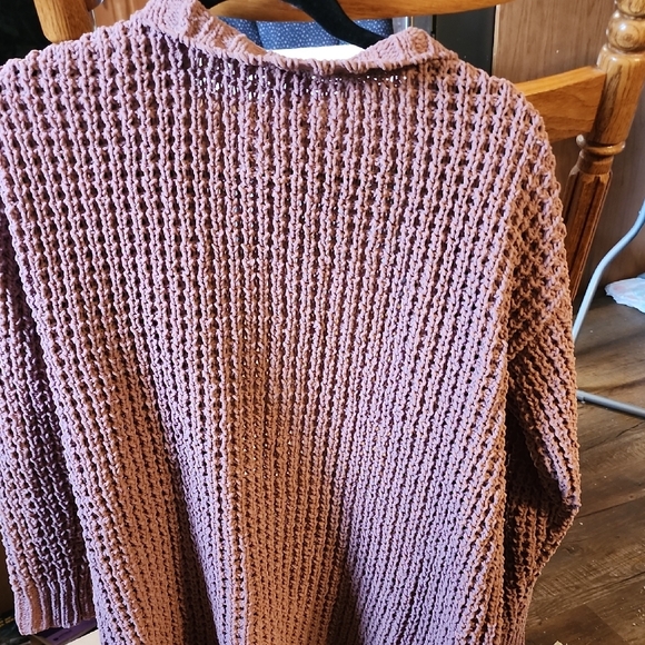 moon & madison Textured Knit Cardigan - Mauve With Pockets! - Picture 5 of 8